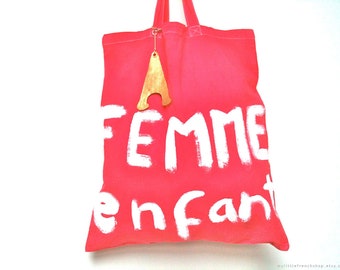CUSTOM Femme Enfant TOTE Bag / Eve Damon