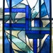 Rhapsody in Blue stained glass panel