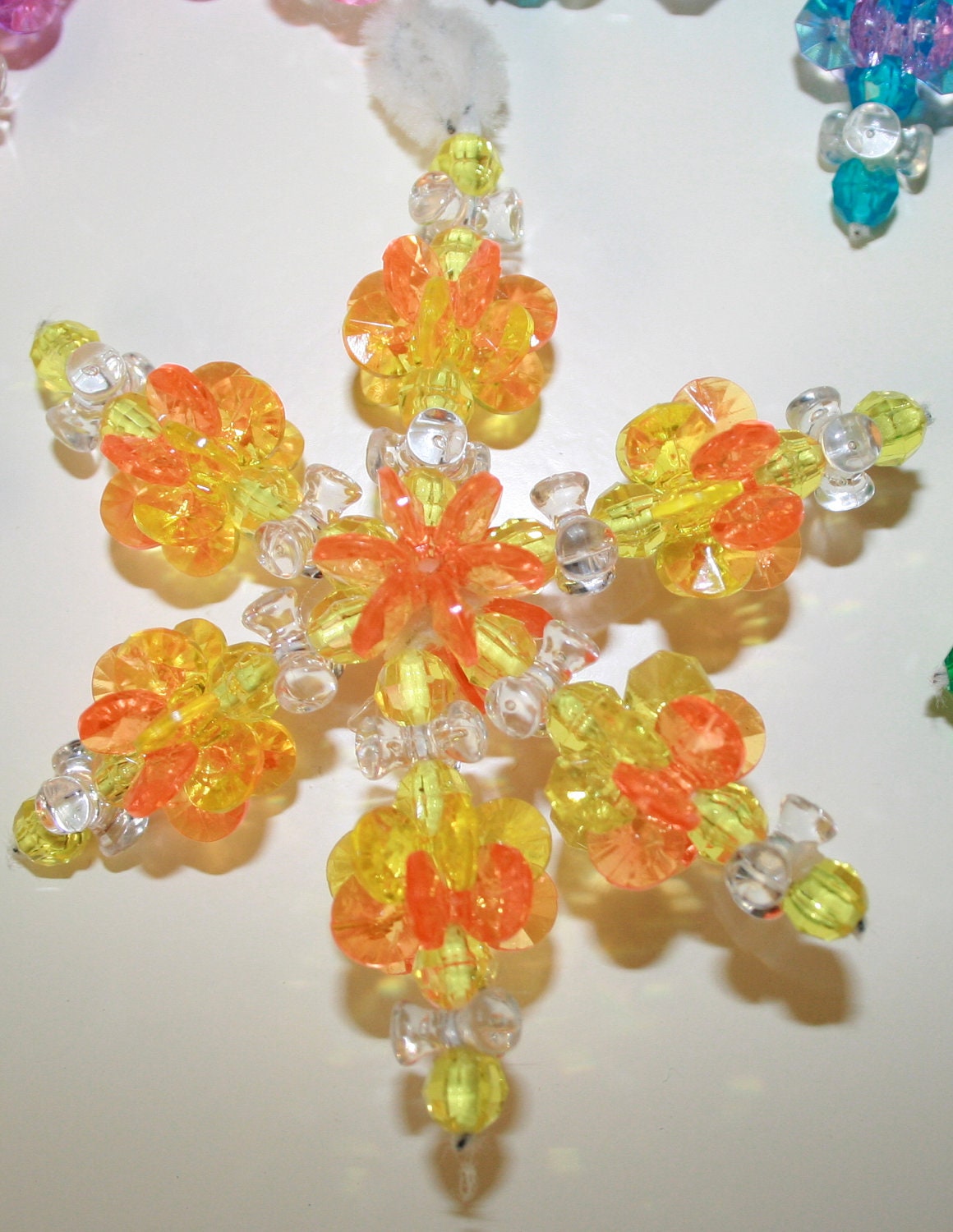 Vintage Handmade Beaded Christmas Ornaments