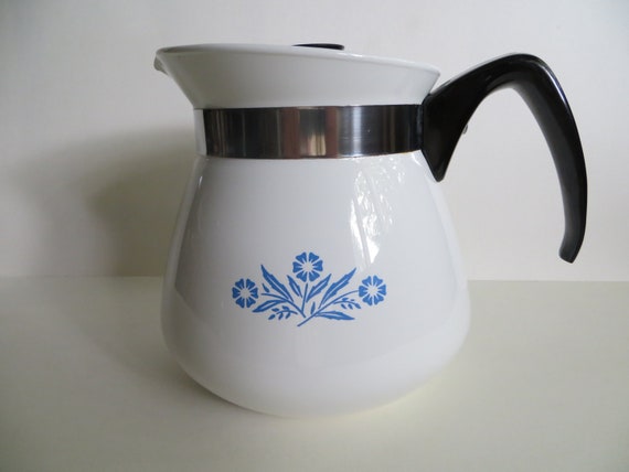 Vintage Retro Eight cup Corningware Coffee Pot with by YaYasAttic