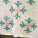 Vintage Quilt, Floral Applique Quilt, Vintage Floral Full Size Quilt, Cottage Chic, Pink and Green Quilt, Rose of Sharon