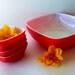 She's Such A Great Hostess ---- Vintage 1949 Pyrex 5 Piece Hostess Set in RED