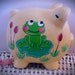Personalized Hand Painted Piggy Bank With Frog Theme
