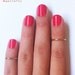 2 Above the Knuckle Gold Plated Rings - set of 2 stackable midi rings