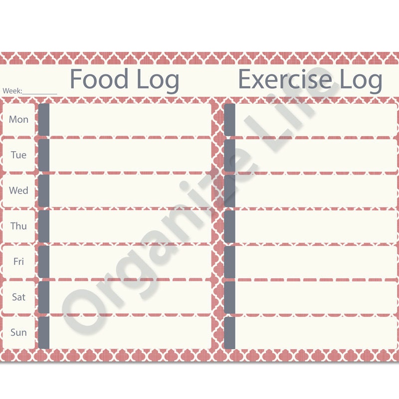 items-similar-to-food-exercise-log-printable-pdf-health-printable-instant-download-on-etsy