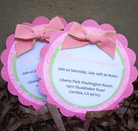 Handmade Baby Birthday Invitations 7