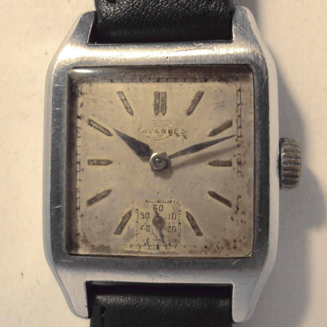 tavannes watch company cyma 935 silver wrist watch