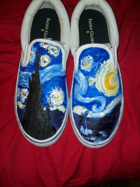 Items similar to Custom Hand Painted Canvas Shoes on Etsy