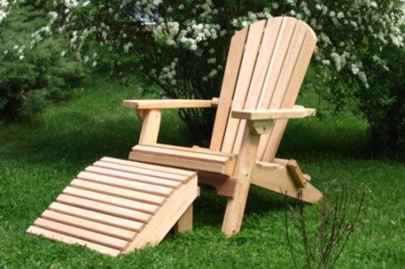 Amish Crafted Folding Adirondack Chair with Ottoman