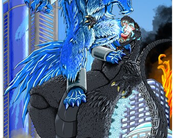 Commission Godzilla vs Garuda by DarkerEve on DeviantArt
