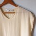 80s vintage cream silk shirt / simple shell