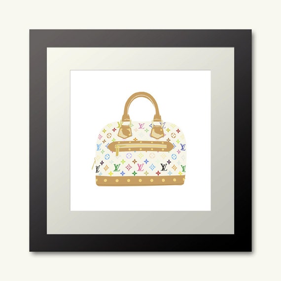 Items similar to Louis Vuitton LV Bag - Multicolour Monogram - Digital Illustration of Bag ...