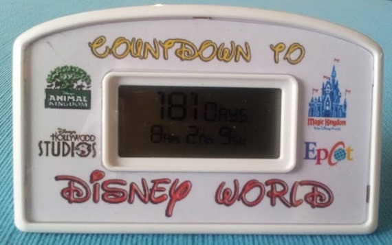 Disney World Countdown Clock Park Icons Magic Kingdom