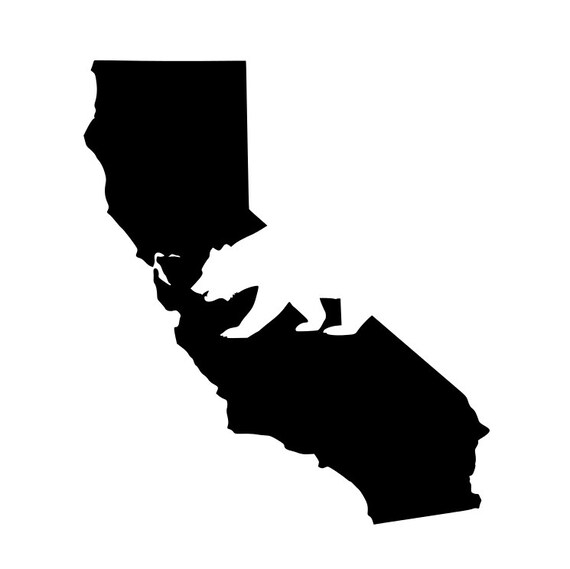 Small California State Bear Vinyl Decal 3.5in by 4in
