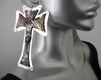 Afrocentric Cross Earrings