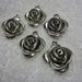 Beautiful Rose Charm Antique Tibetan Silver 5 cnt