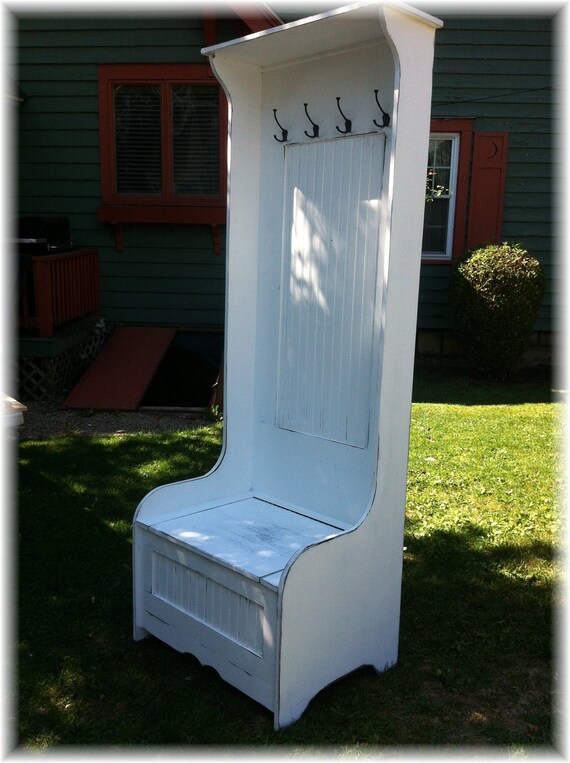 Items similar to Antiqued Hall Tree on Etsy