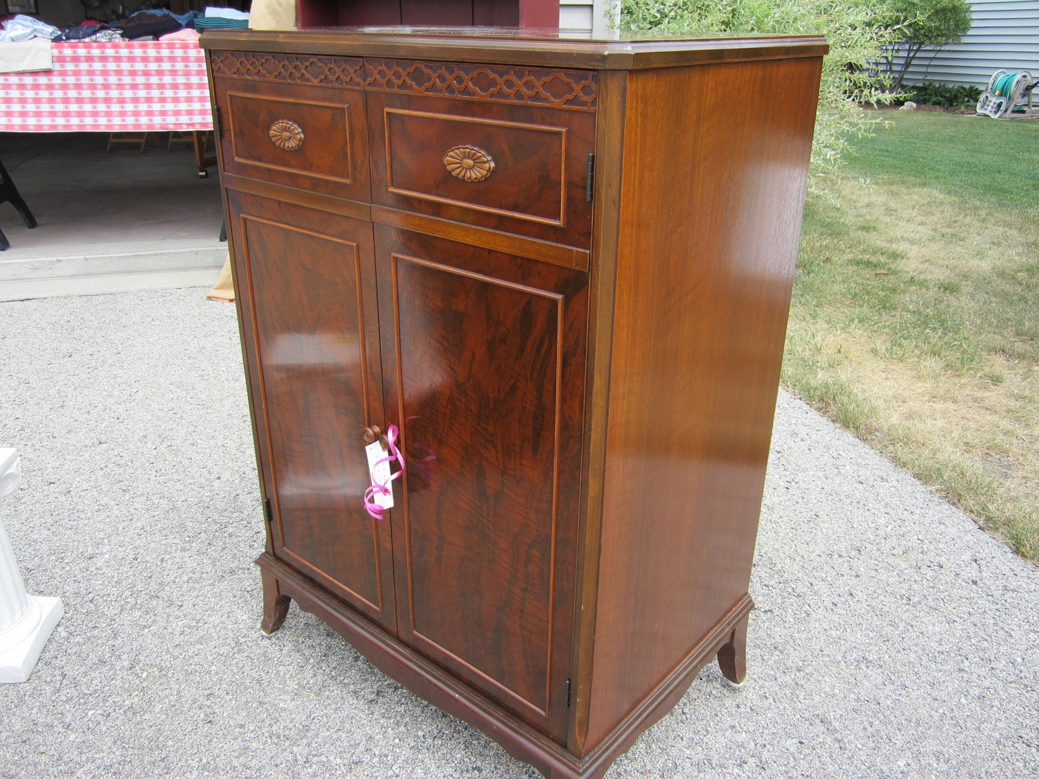 Antique record/media storage cabinet