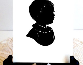 Custom Silhouette Portrait / one 5x7"