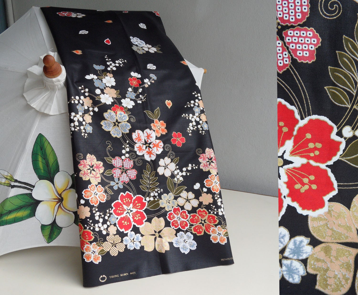 SALE Oriental fabric Japanese style fabric kimono cotton