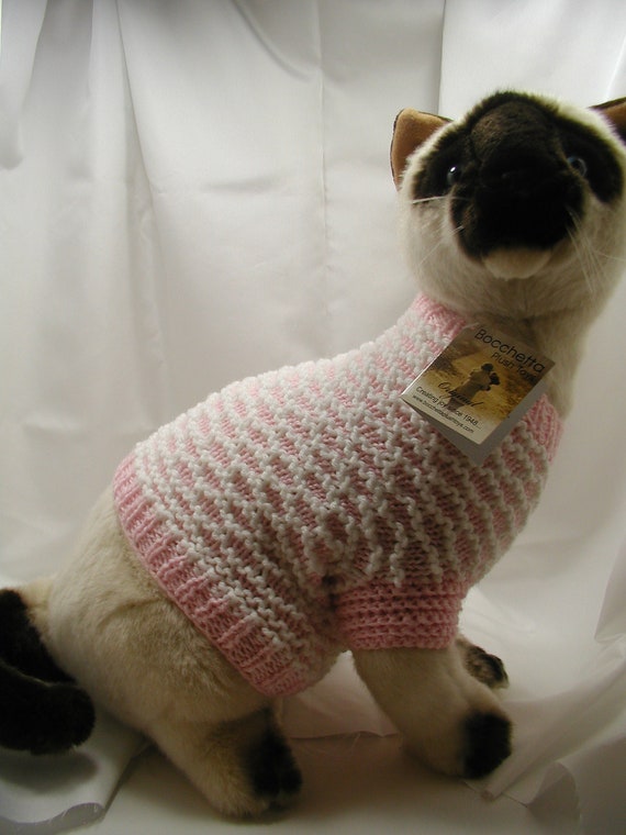 Hand Knit Cat Sweater Pattern by HandCraftedbyAnne on Etsy