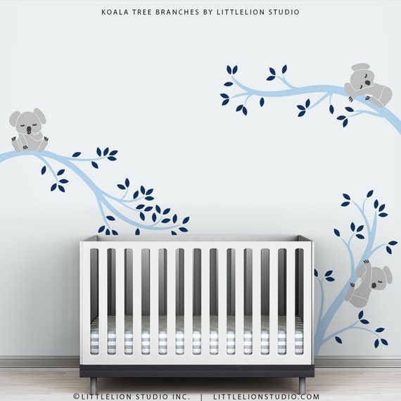  Baby  Boy  Wall  Decal Decor  Baby  Nursery  Light and Navy Blue