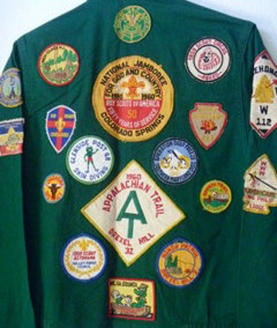 Vintage Boy Scout Explorer Scout Collectible Patch Jacket.