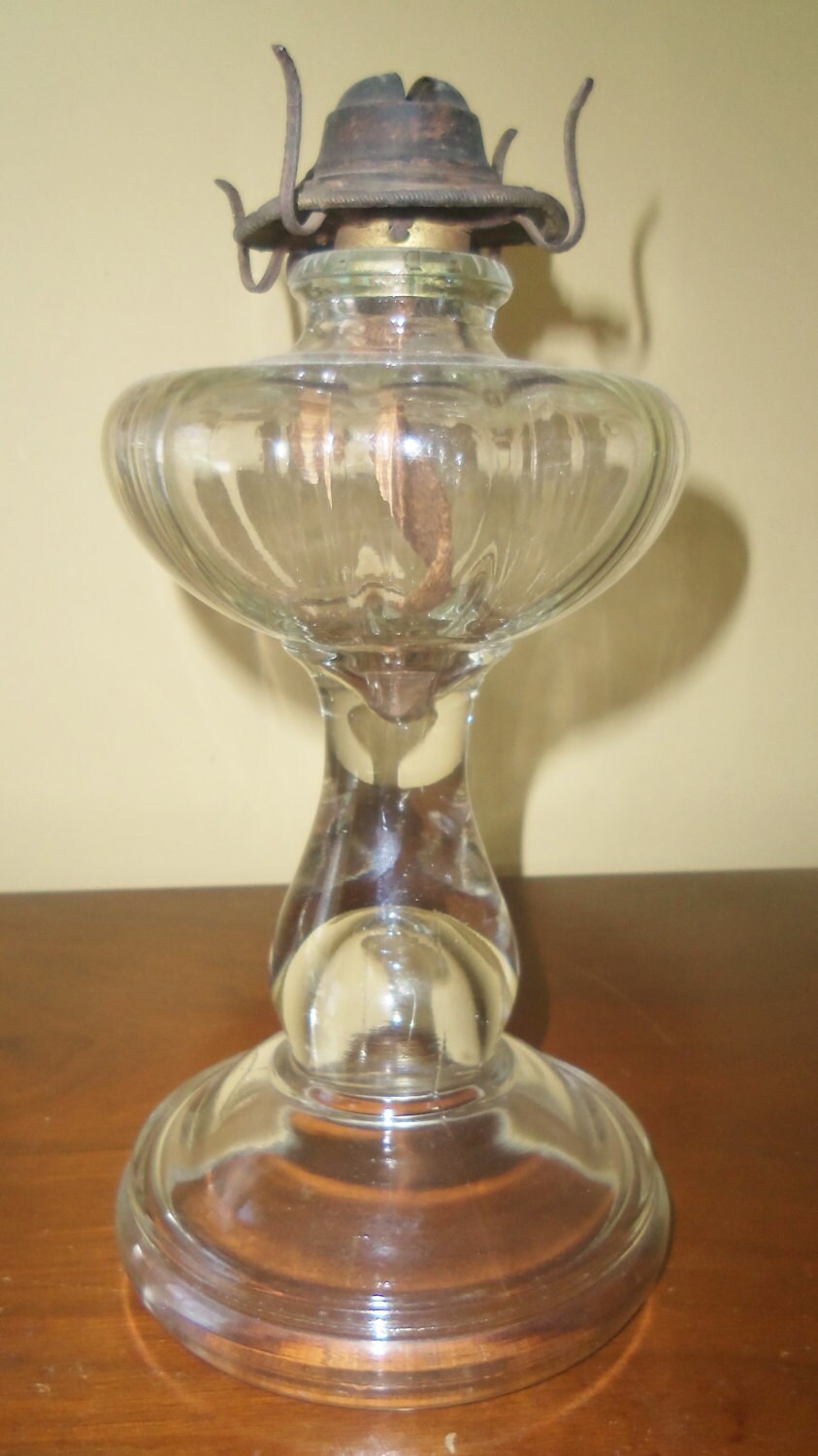 Vintage Glass Eagle Oil Lamp by TheTatteredCover on Etsy