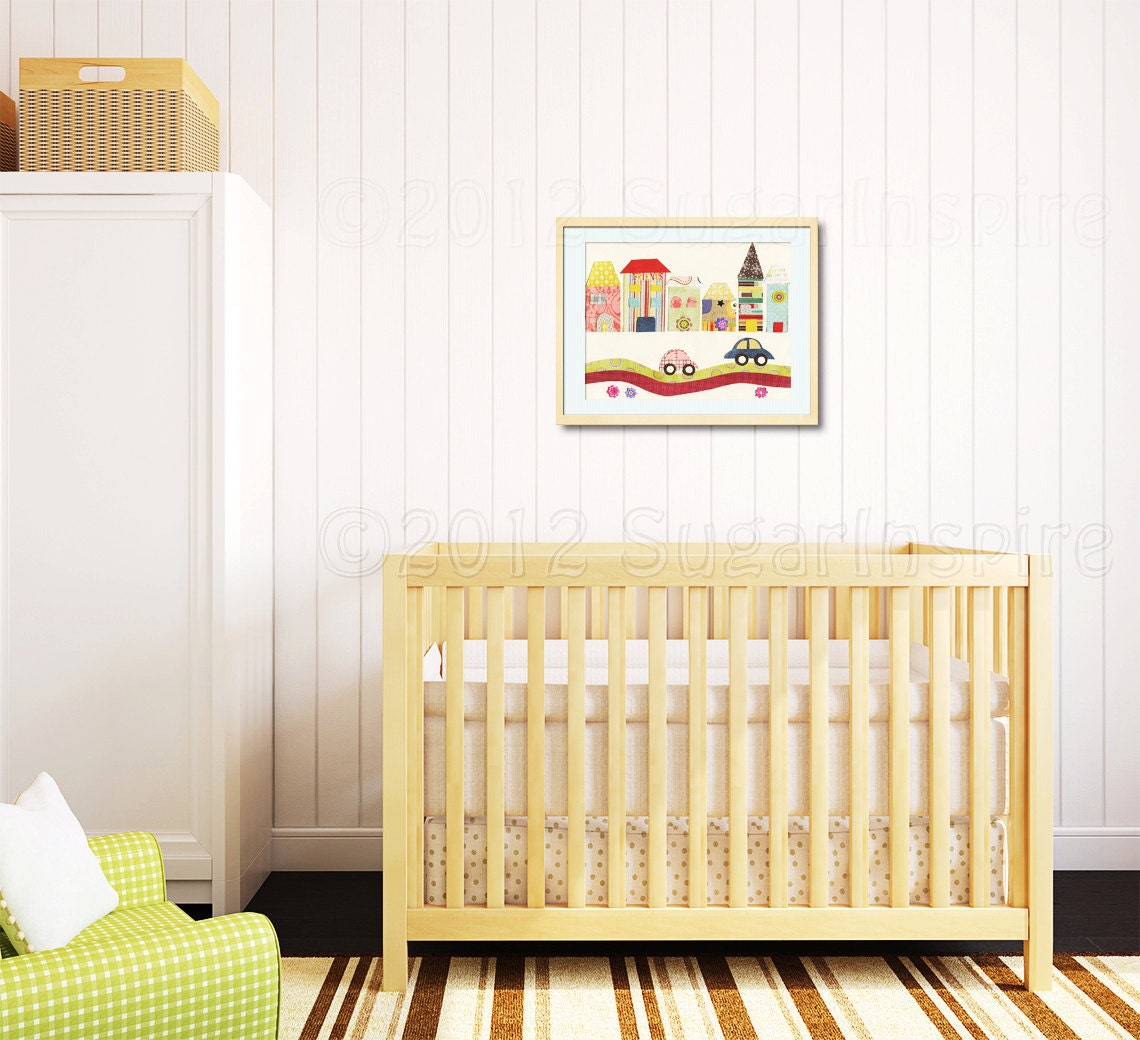 Colorful Nursery Art Print Kids Room Decor Baby / Children