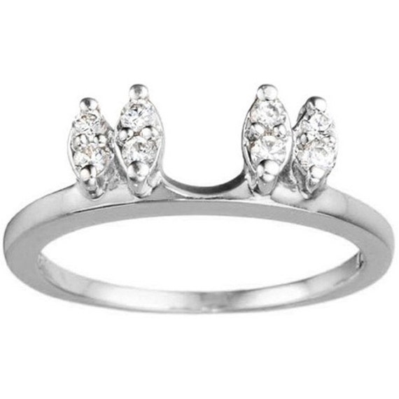 three stone marquise shaped wedding ring wrap sterling silver with cubic zirconia 16ct - Wedding Ring Wraps three stone marquise shaped wedding ring wrap sterling silver with cubic zirconia 16ct - Wedding Ring Wraps