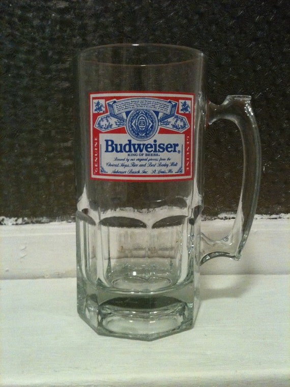 Items similar to Large 32 oz Budweiser Beer Mug on Etsy