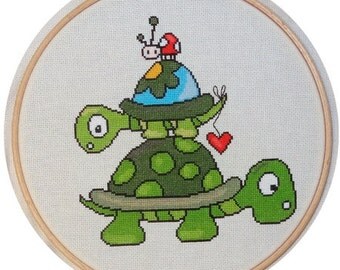 Cross Stitch Pattern : Tortues