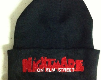 retro 1980's horror movie Nightmare On Elm Street beanie