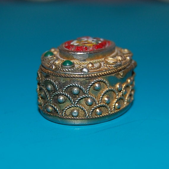 Antique Pill Box Vintage Style Collectible