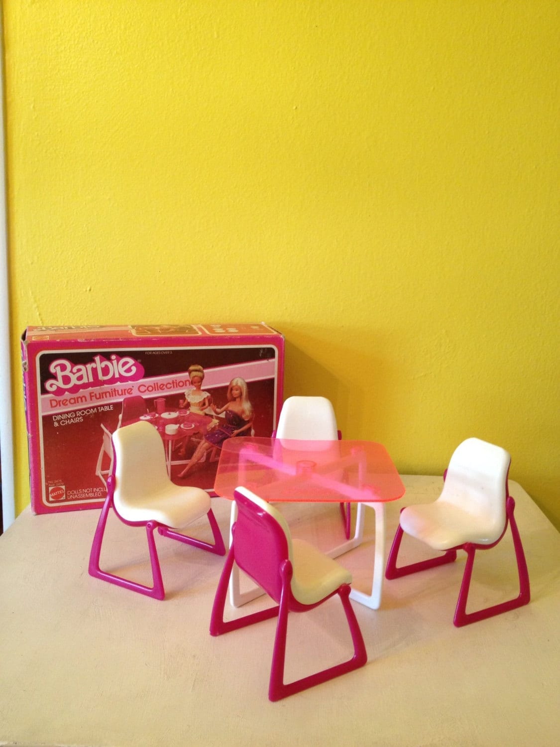 1980's Barbie Dream House Furniture Dining by juxtaposevintage
