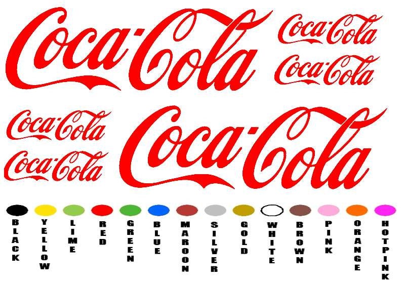 Coca-Cola decal sticker vinyl Choose your colors by AustinGraphics