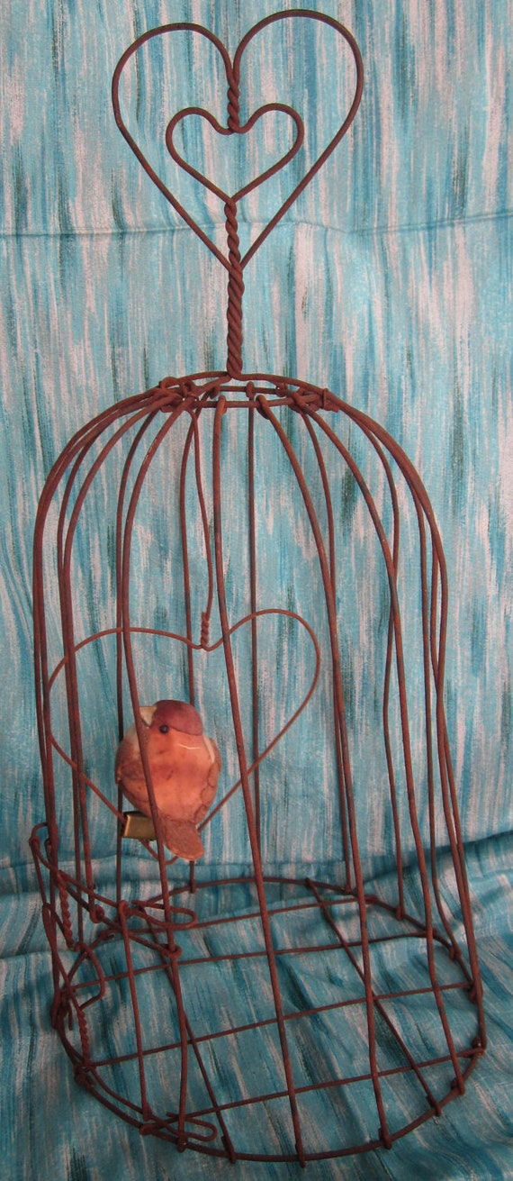 Wire Bird Cage Decorative Rustic Bird Cage