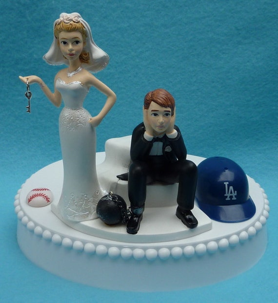  Wedding  Cake  Topper  Los  Angeles  Dodgers LA Baseball Themed