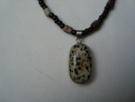 Dalmatian Jasper & Crazy Horse Stone Necklace by DesignsBySharonM