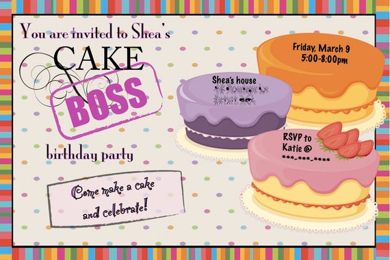 Cake Boss Invitations 5