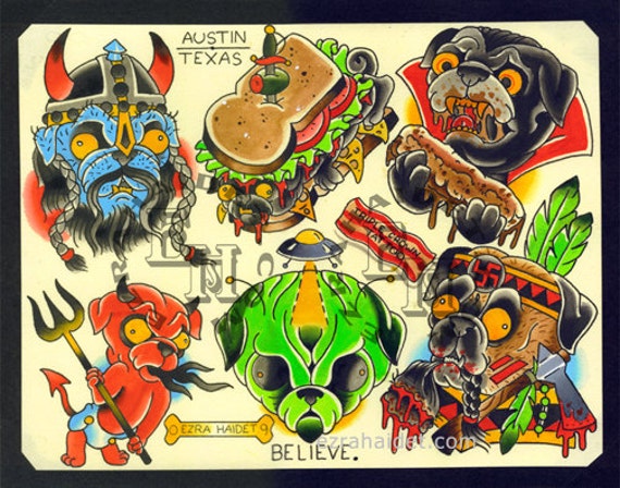 items similar to pug dog traditional tattoo flash print items similar to pug dog traditional tattoo flash print