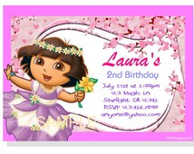 popular items for dora birthday invitation on etsy