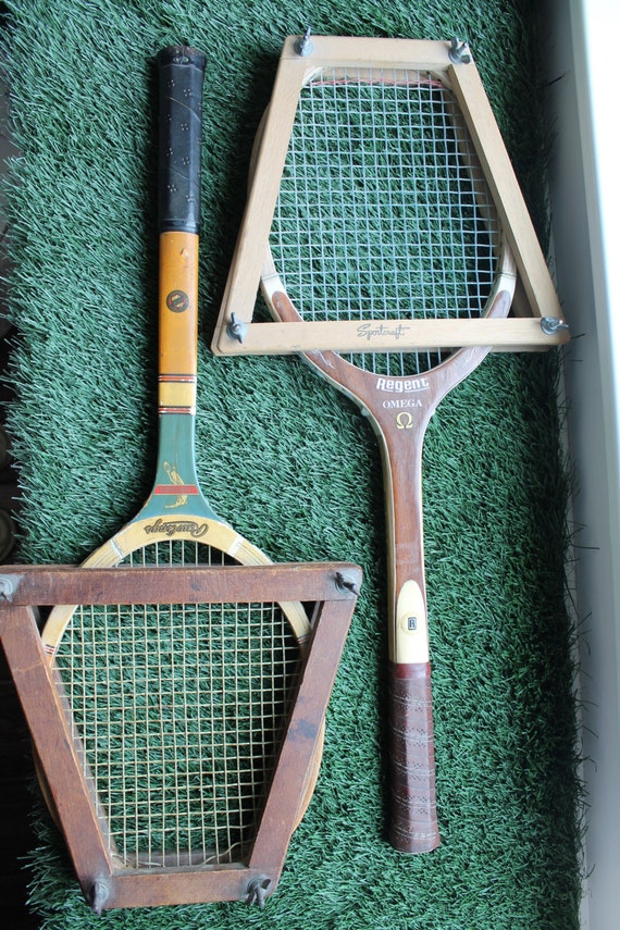 Vintage Tennis Rackets with Press