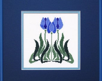 Tanigami Konan Asian Nasturtium Flowers Counted Cross Stitch Pattern