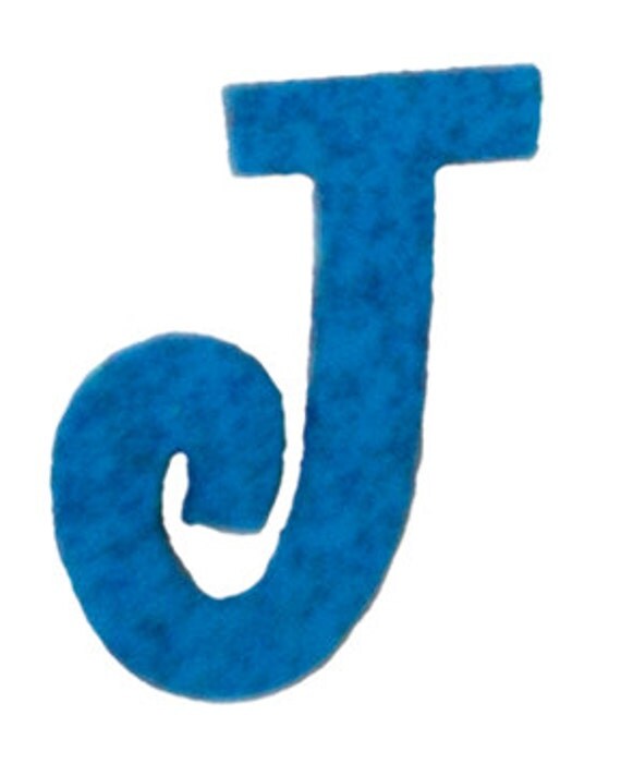 Turquoise Blue Letter J