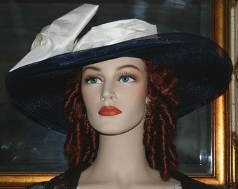Kentucky Derby Hat Edwardian Hat Titanic Hat Ascot Hat - Titanic