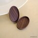 Brooch Blank - Pendant Setting - Wood Bezel Cup - Handmade by Artbase - Walnut - Oval - 28x46 mm - (C4-W) - Set of 2