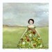 limited edition giclee print - rebecca wore a dress of wildflowers - giclee art print of original oil painting