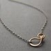 Music Necklace - Yellow Gold Filled and Oxidized Sterling Silver