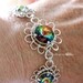 Fanciful Flowers - Swarovski Vitrail Medium Crystal Rivoli Link Bracelet in Fine Silver, Sterling Silver and SP